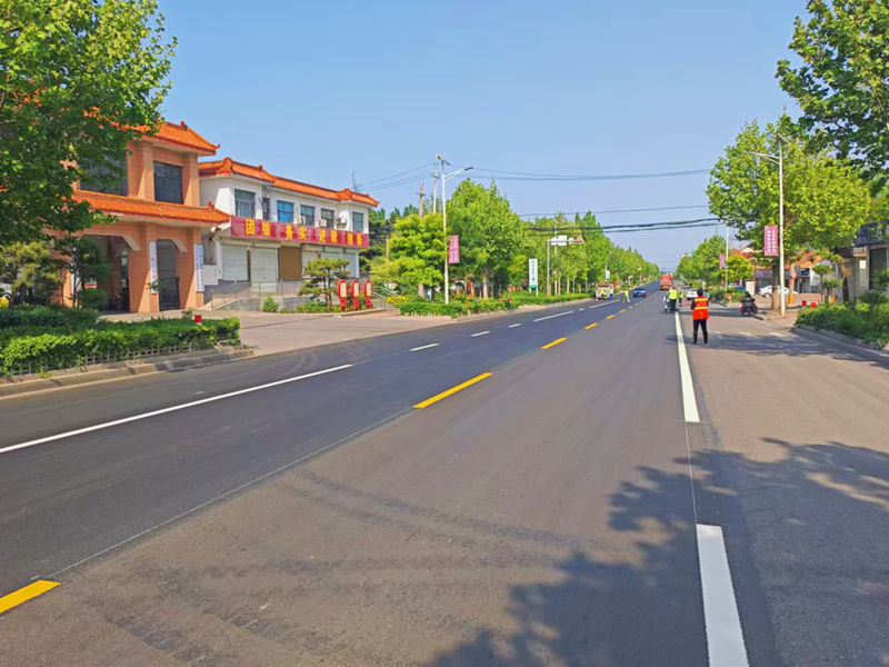 S510泉王線路面改造提升工程路面全部施工完成