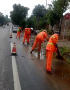 博山小修做好雨季巡查，保障道路安全暢通